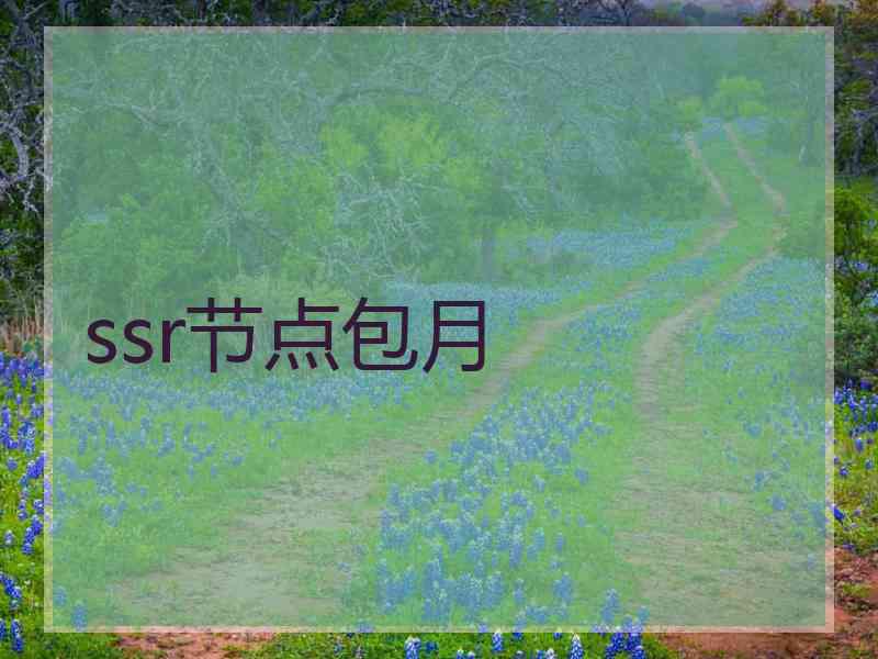 ssr节点包月