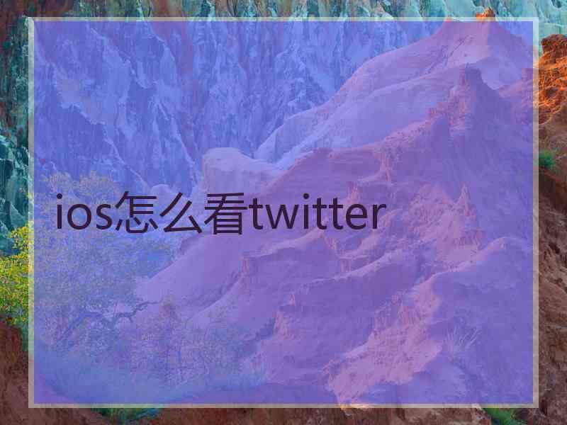 ios怎么看twitter