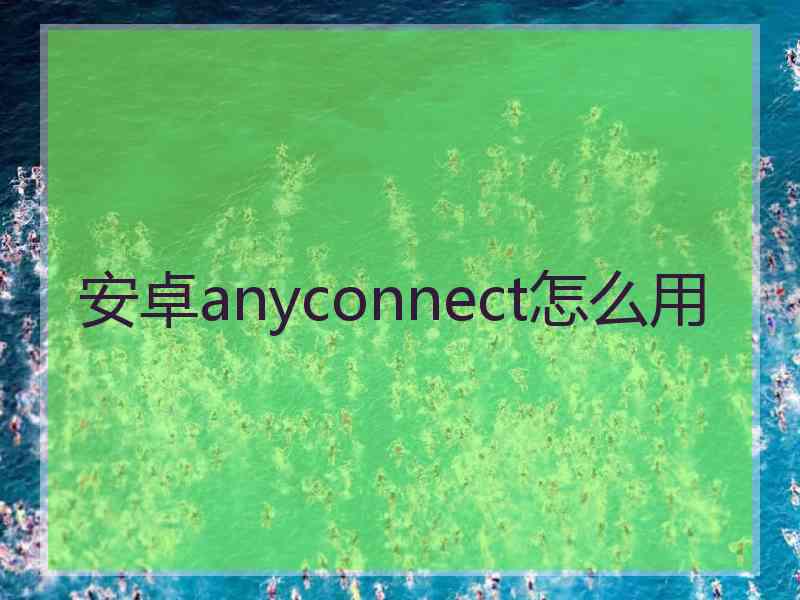 安卓anyconnect怎么用