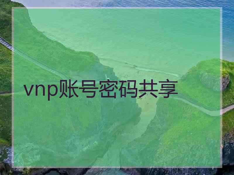 vnp账号密码共享