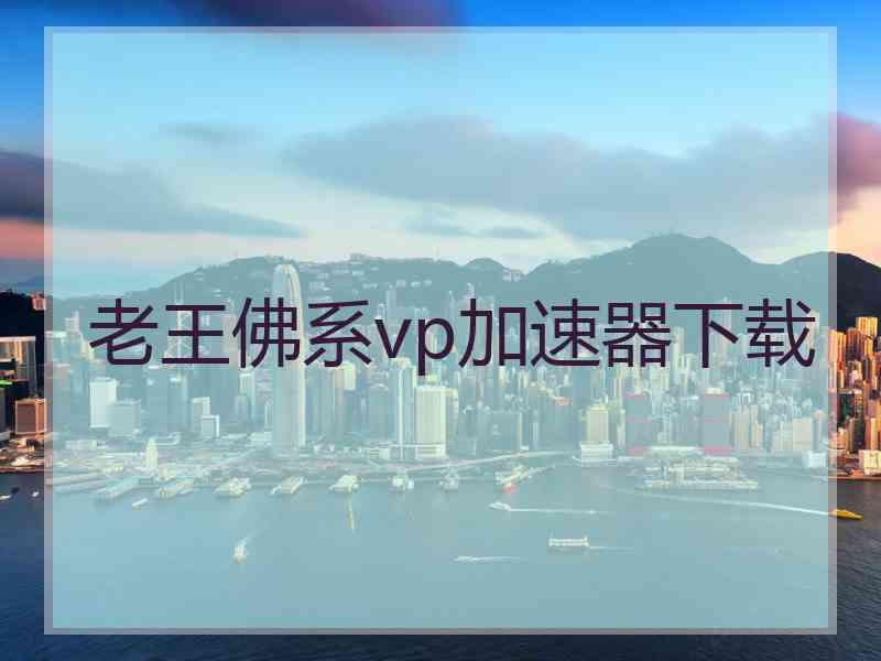 老王佛系vp加速器下载