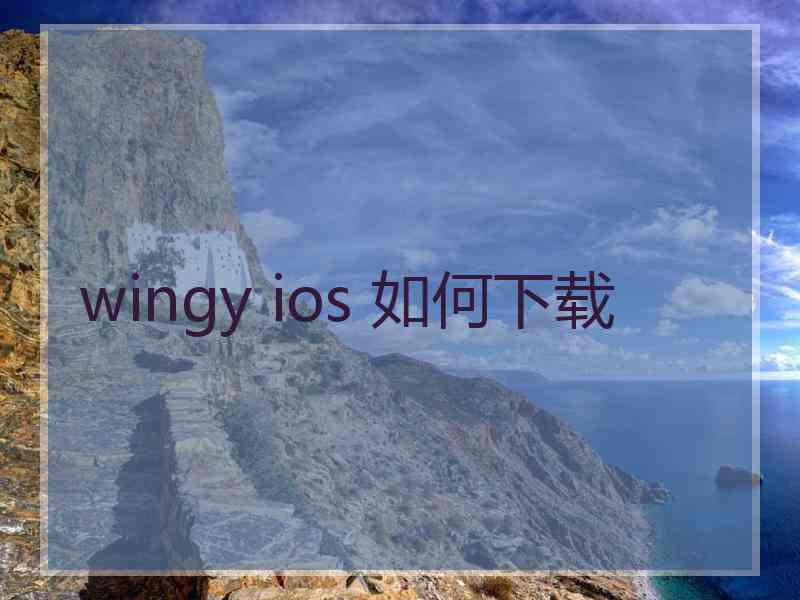 wingy ios 如何下载