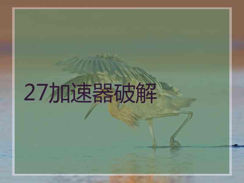 27加速器破解