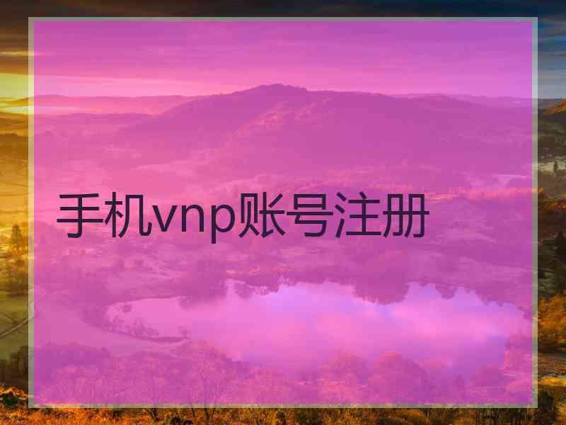 手机vnp账号注册