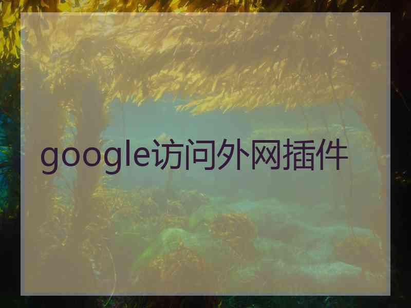 google访问外网插件