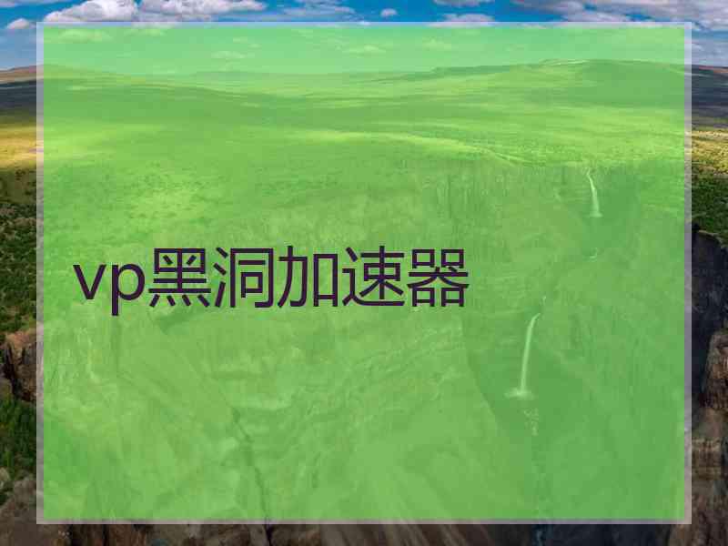 vp黑洞加速器