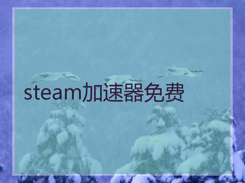 steam加速器免费