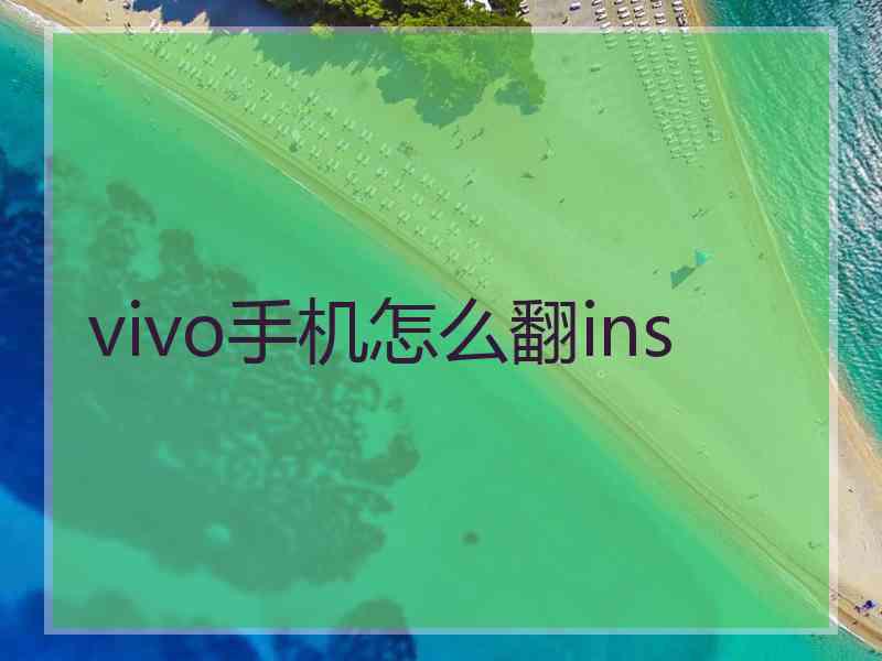 vivo手机怎么翻ins